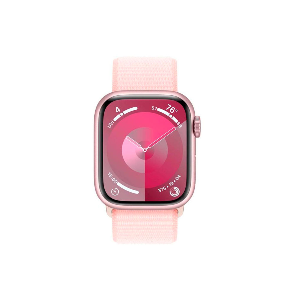 APPLE WATCH S9 41MM PINK ALUMINUM CASE WITH LIGHT PINK SPORT LOOP GPS - MR953LL/A - CompuMarket